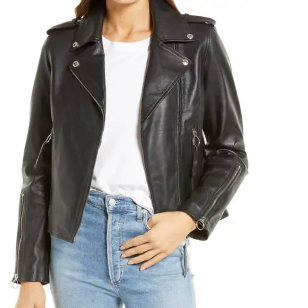 Sam Edelman Genuine Leather Moto Jacket